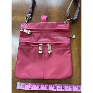Samantha Brown Red Canvas Crossbody Small Purse